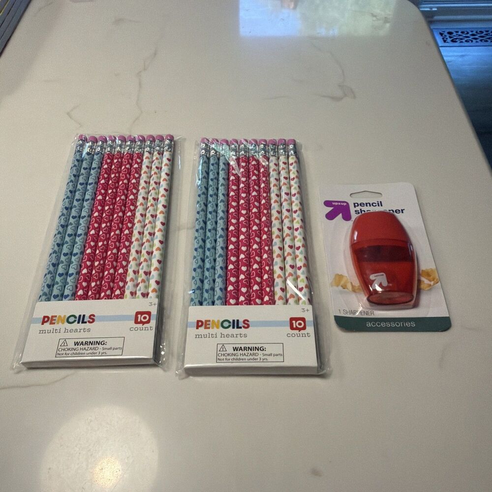 Made For Retail Two Packs Of 10 Each Multi Color Pencil's And Pencil Sharpener
